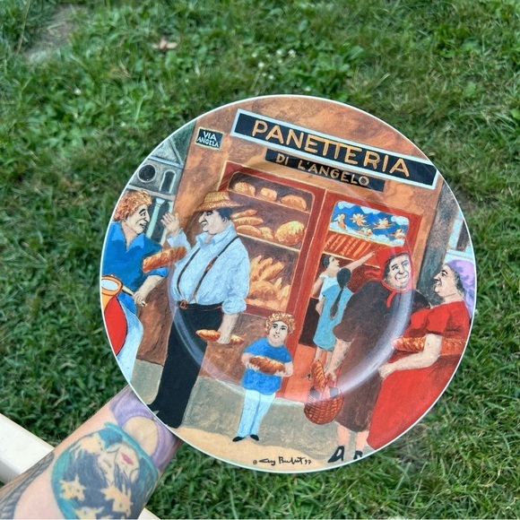 VTG Guy Buffet TUSCAN STOREFRONTS Dinner Plate 10 7/8" Panetteria Replacement - Picture 5 of 7